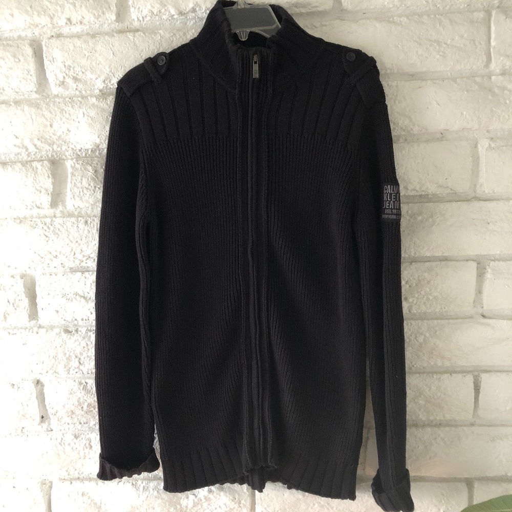Calvin Klein Jeans Zipper Cardigan Sz M